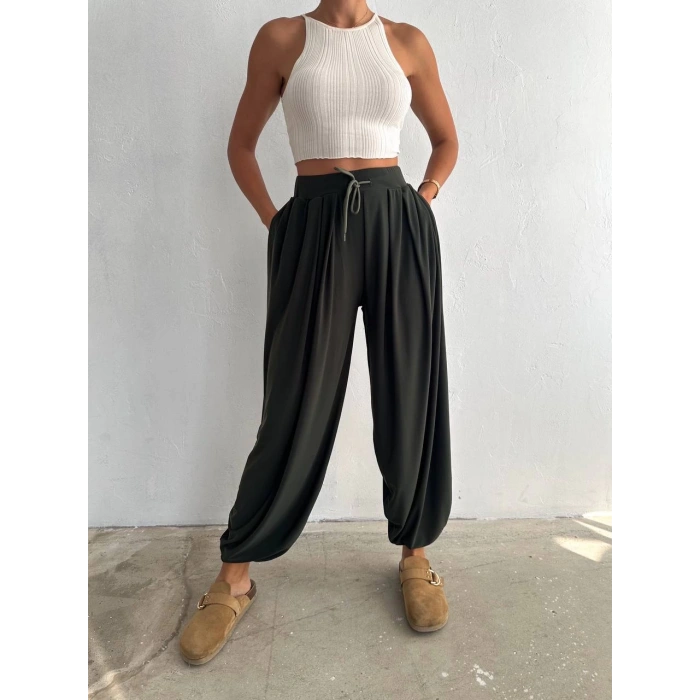 Siyah Oysho Modal Şalvar Pantolon