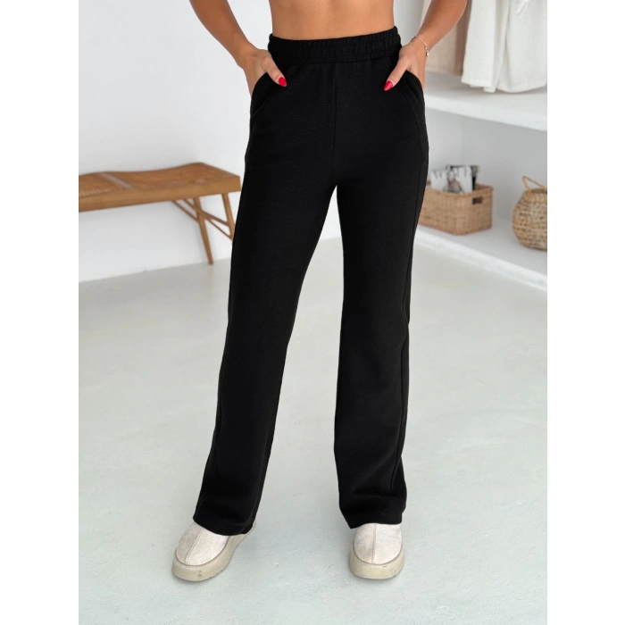 Siyah Alo Waffle İkili Takım