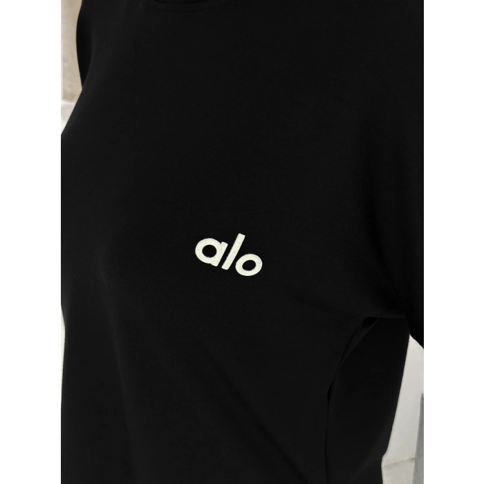 Siyah Alo Yırtmaçlı Modal İkili Takım