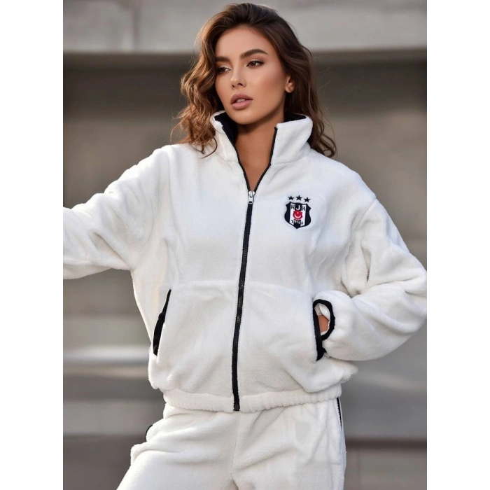 BJK Çift Taraflı Kürklü Taraftar Mont