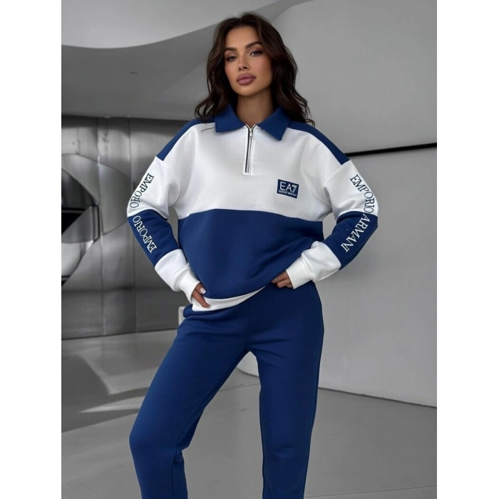 Mavi EA7 Fermuar Yaka Sweat