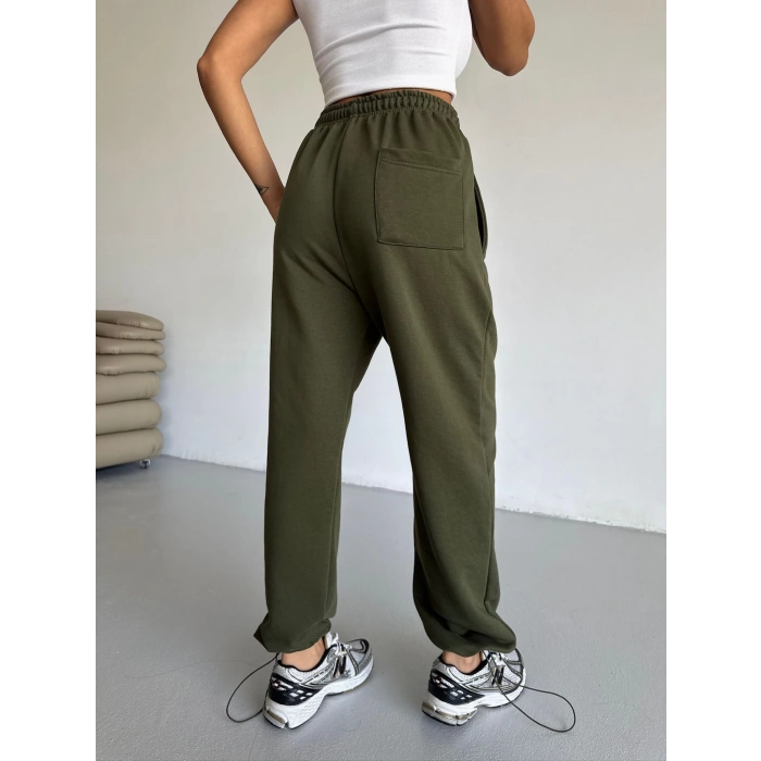 Haki Bell Stoperli Oversize Unisex Eşofman