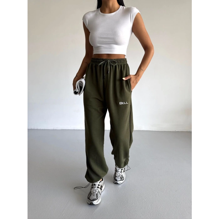 Haki Bell Stoperli Oversize Unisex Eşofman