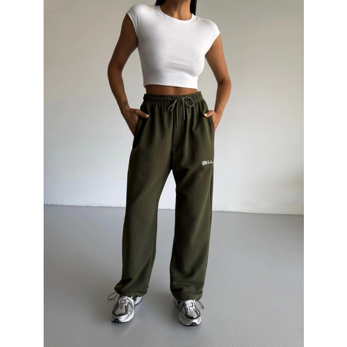 Haki Bell Stoperli Oversize Unisex Eşofman