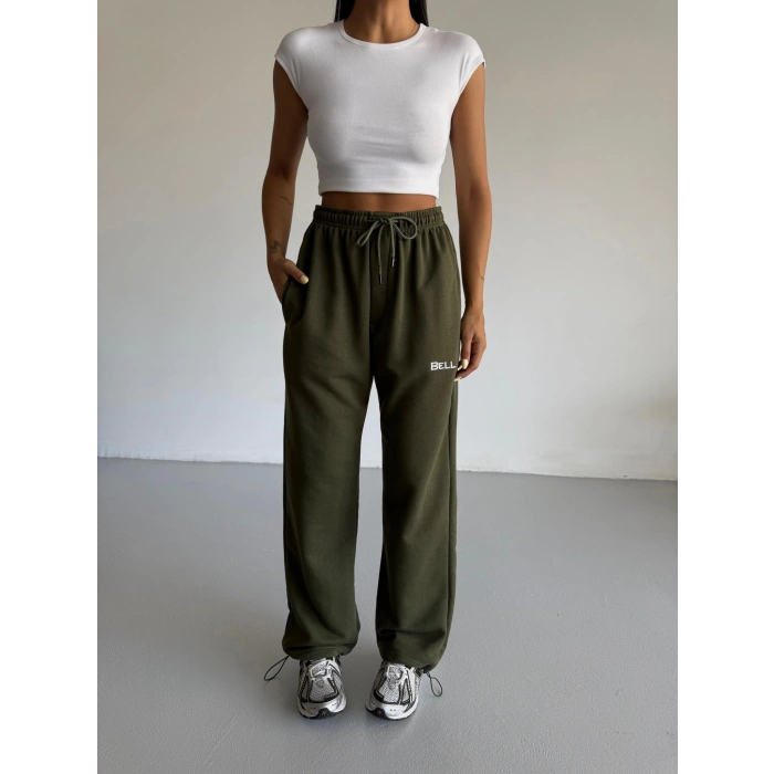 Haki Bell Stoperli Oversize Unisex Eşofman