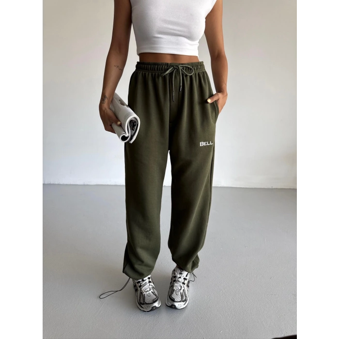 Haki Bell Stoperli Oversize Unisex Eşofman