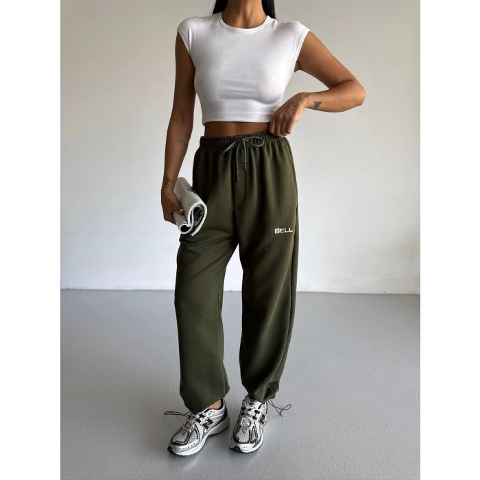 Haki Bell Stoperli Oversize Unisex Eşofman