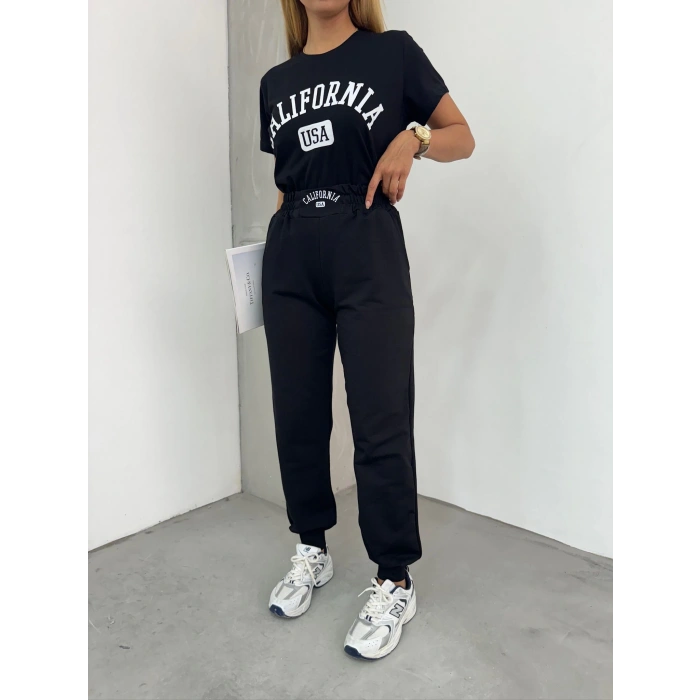 Siyah California Usa Eşofman Takımı