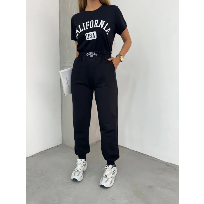 Siyah California Usa Eşofman Takımı