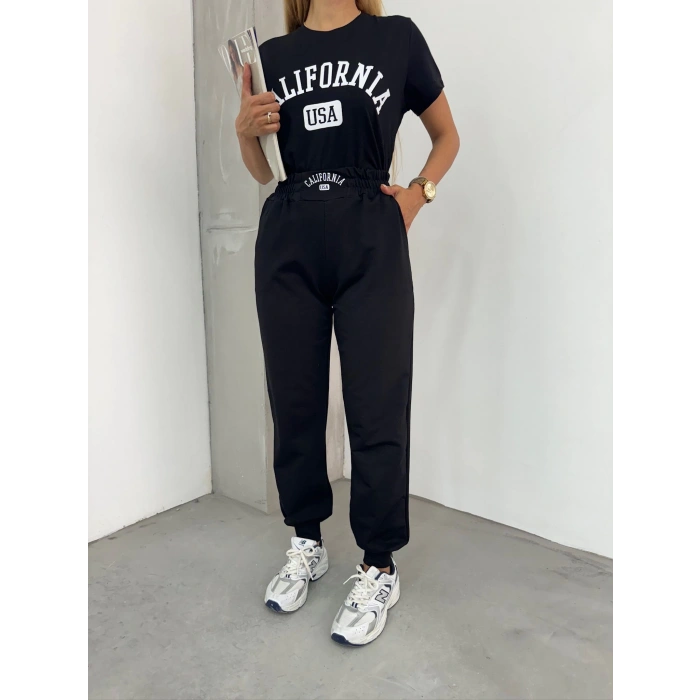 Siyah California Usa Eşofman Takımı