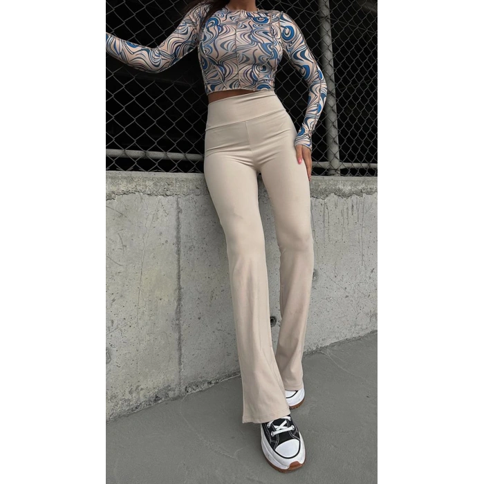 Bej İspanyol Paça Oysho Tayt