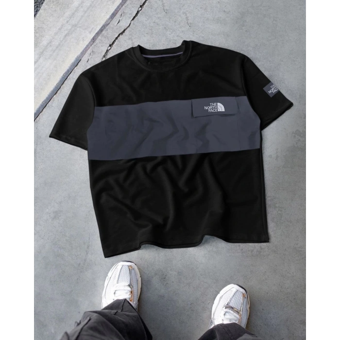 Gri Şerit NF Oversize Unisex Tshirt