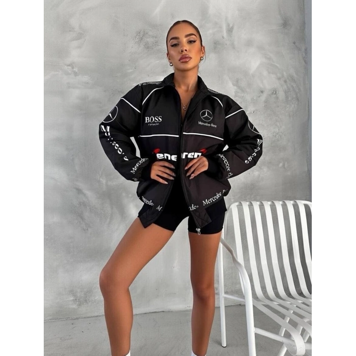 Mercedes İçi astarlı Unisex Bomber Ceket
