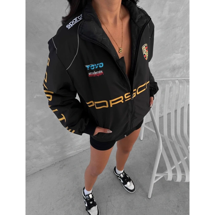 Porsche İçi astarlı Unisex Bomber Ceket