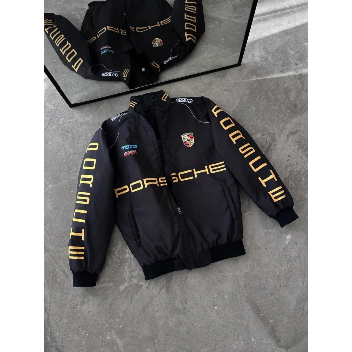 Porsche İçi astarlı Unisex Bomber Ceket