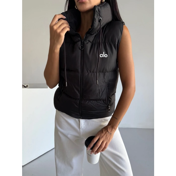 Siyah Alo Şişme Yelek