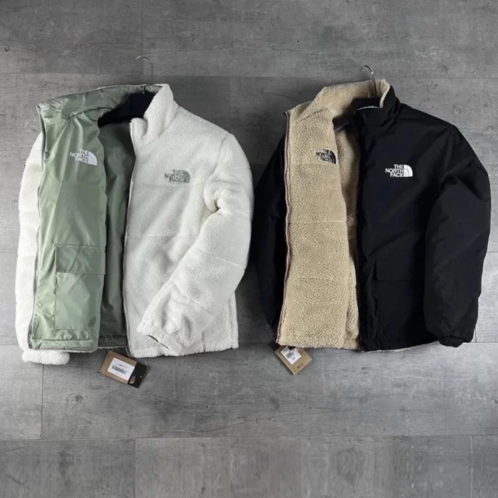 Yeşil Çift Taraflı Kürklü Mont