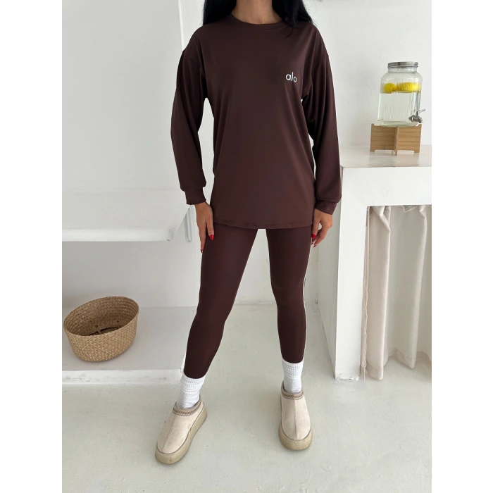 Kahve Arabiyeli Modal Taytlı Takım