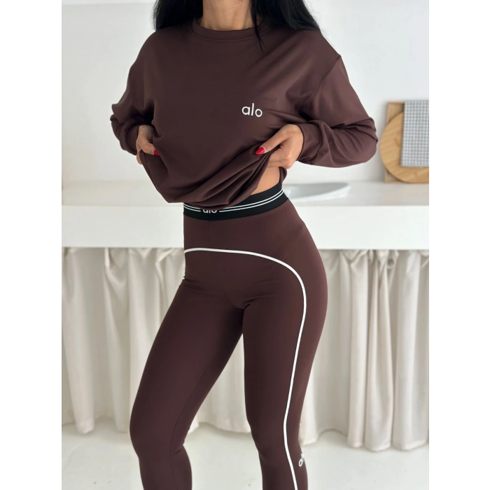 Kahve Arabiyeli Modal Taytlı Takım