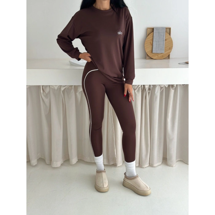 Kahve Arabiyeli Modal Taytlı Takım