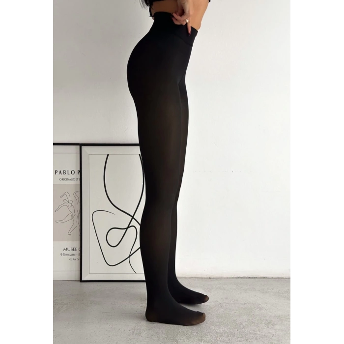 Siyah Termal Külotlu Çorap