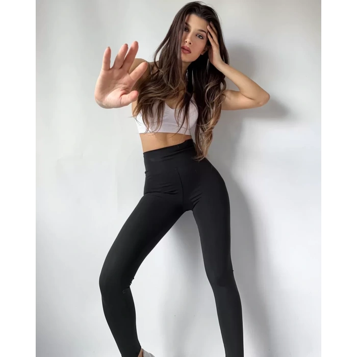 Siyah Toparlayıcı Ve Sıkılaştrıcı Oysho Tayt