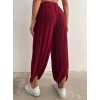 Bordo Oysho Modal Şalvar Pantolon