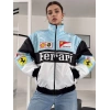 Bebe Mavi Ferrari İçi astarlı Unisex Bomber Ceket