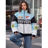 Bebe Mavi Ferrari İçi astarlı Unisex Bomber Ceket