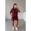 Bordo NF Oversize Unisex Şortlu Takım