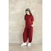 Bordo Oysho Modal Kumaş Şalvar İkili Takım