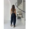 Lacivert Kargo Cep Balon Jean Pantolon