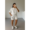 Beyaz NF Oversize Unisex Şortlu Takım