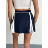 Lacivert Çift Renk Modal Şort Etek