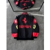 Siyah Ferrari İçi astarlı Unisex Bomber Ceket