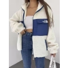 Beyaz Nf Oversize Unisex Kıvırcık Kürklü Ceket
