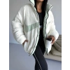 Mint Yeşil NK Oversize Unisex Çift Taraflı Mont