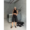 Siyah Street One Baggy Kot Şort