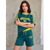 Yeşil Brasil Oversize Unisex Şortlu Takım