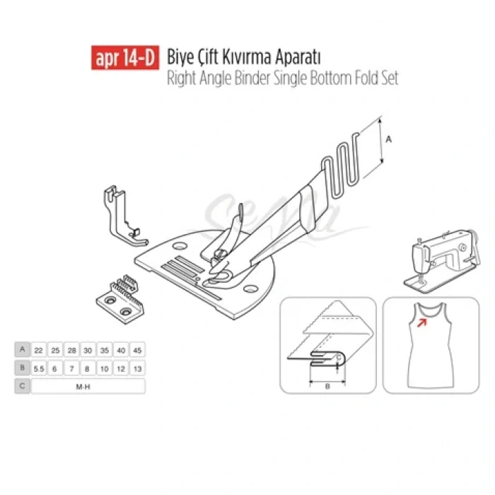Biye Çift Kıvırma Apara 25X6mm / APR 14-D