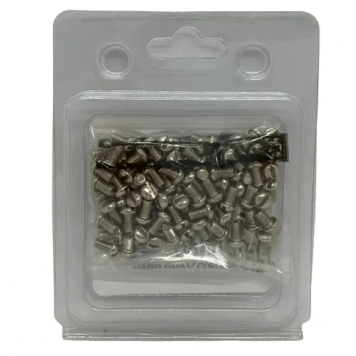 Düz Makine İğne Vidası Beyaz / 140553 (SS-7080510-TP) 100ADET