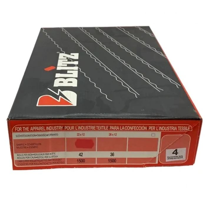 Etiketleme Makinesi 4 No Kırmızı Etiket / 12X22 42ADET