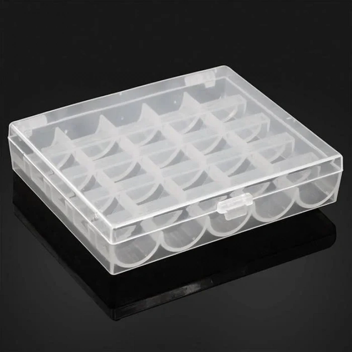 Ev Tipi Aile Dikiş Makinesi 25Li Şeffaf Masura Saklama Kutusu