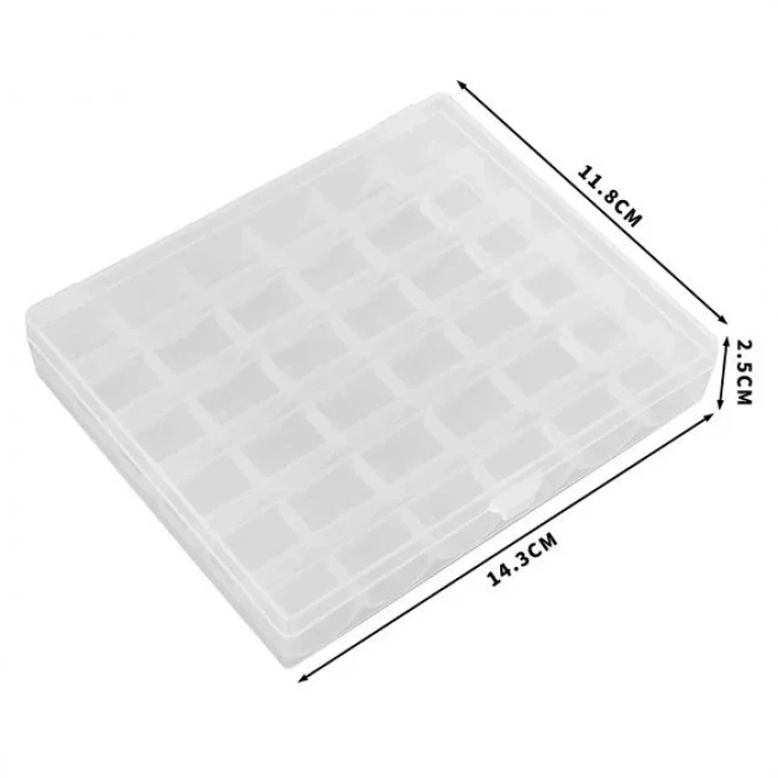 Ev Tipi Aile Dikiş Makinesi 36Lı Şeffaf Masura Saklama Kutusu