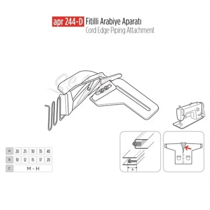 Fitilli Arabiye Apara 20X10mm / APR 244-D