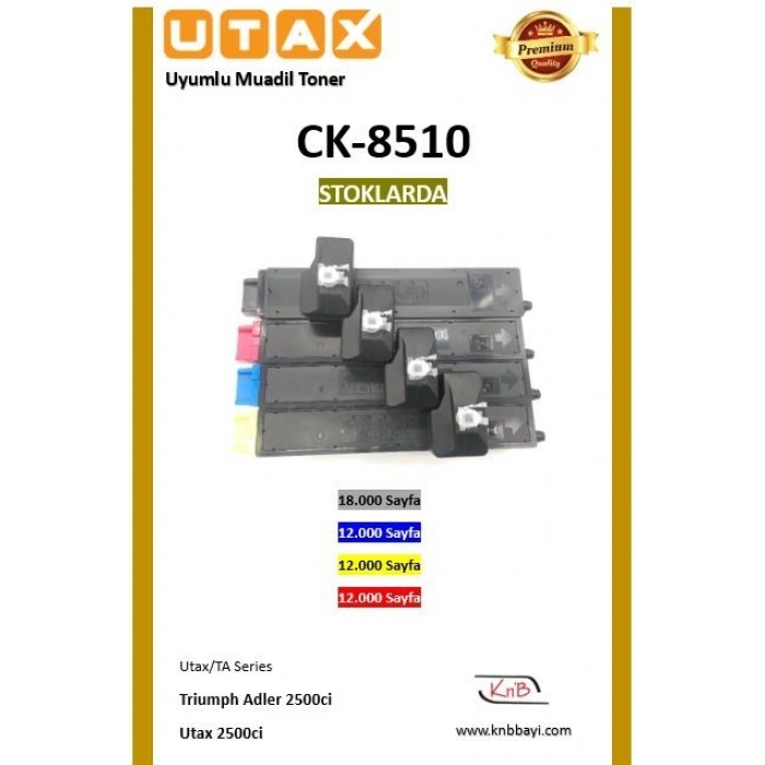 Muadil Toner Utax Uyumlu (Premium) CK8510,2500ci  (1800 Sayfa) Siyah