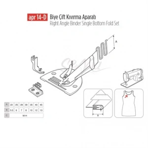 Biye Çift Kıvırma Apara 45X14mm / APR 14-D