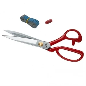 Kırmızı Saplı Paslanmaz Çelik Somunlu 9İnç Makas /  HS-1094 (9)