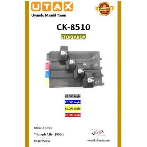 Muadil Toner Utax Uyumlu (Premium) CK8510,2500ci  (12.000 Sayfa)  Sarı