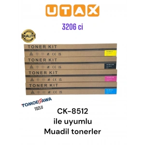 Muadil Toner Utax Uyumlu (Premium) CK8512,3206ci,3207ci  (15000 Sayfa)  Mavi